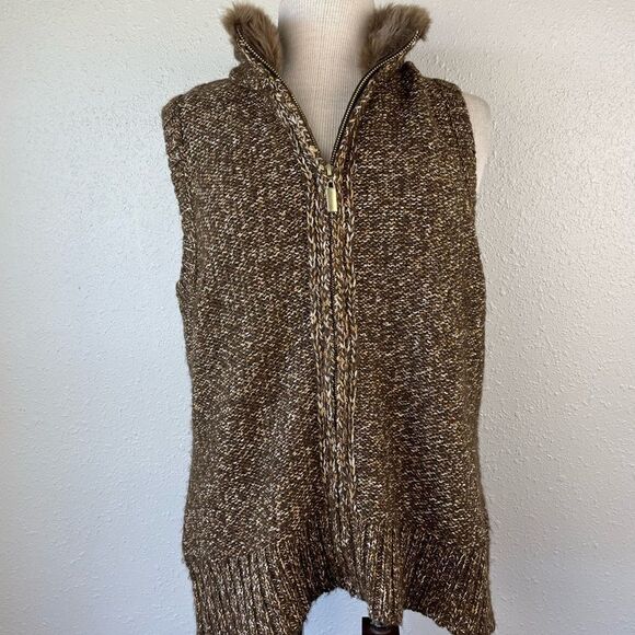 Charter Club Full Zip Sweater Vest Size M EUC - Picture 1 of 8